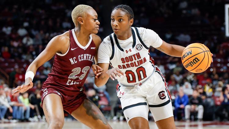 Latson, Edwards lead No. 3 South Carolina to 106-42 win over North Carolina Central