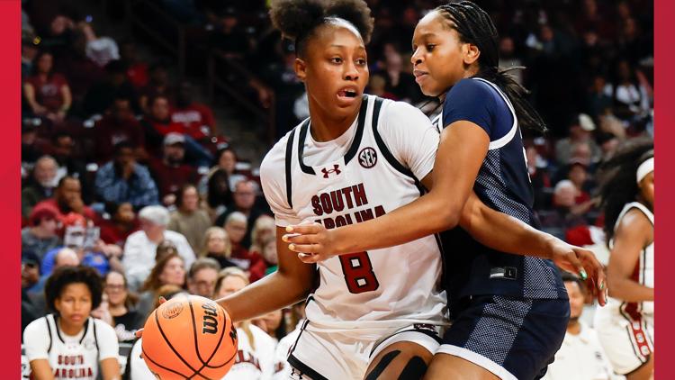 Edwards’ career-high 29 points lead No. 3 South Carolina to 95-55 win over Penn State