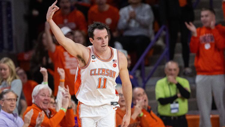 Davidson scores 21 straight points, finishes with 25 as No. 22 Clemson beats Boston College 74-50