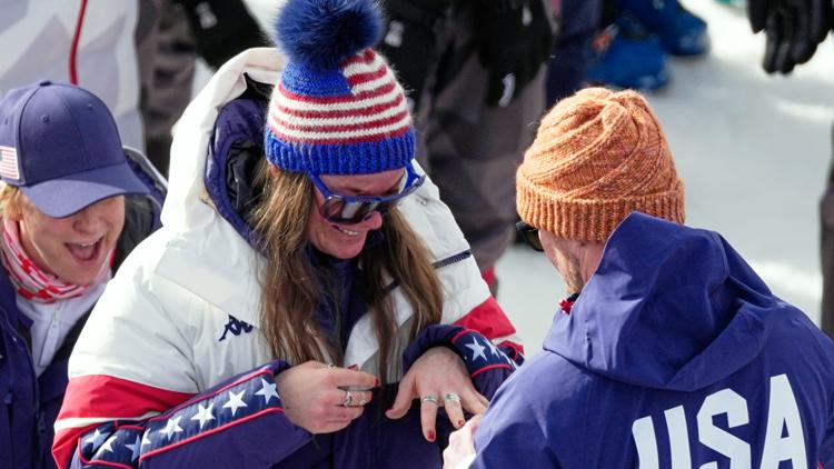 Breezy Johnson gets engaged minutes after finishing final Olympic run of 2026