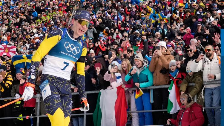 Pursuit biathlon race Swedens Martin Ponsiluoma secures Olympic gold Norwegian biathlete who made shocking confession wins silver