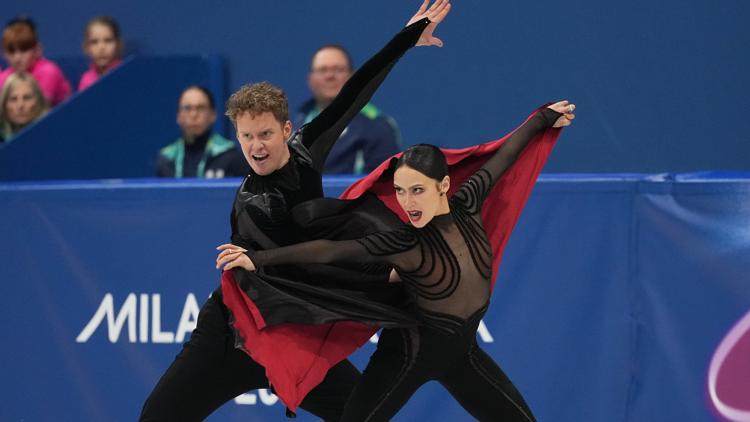 Madison Chock Evan Bates score season best in free dance for figure skating team event