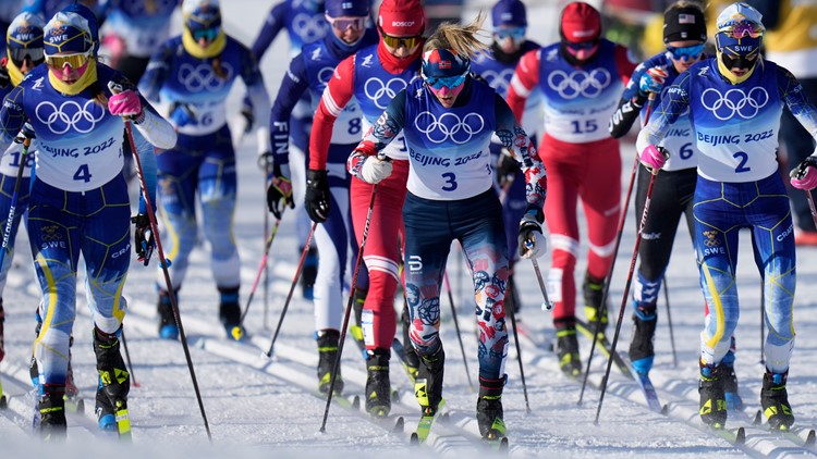 Diggins leads Team USA in womens cross country skiathlon with eighth place finish