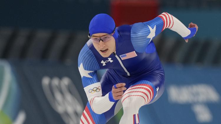 Jordan Stolz aims for 3rd Olympic gold in speed skating Heres how to watch him in the mens 1500m