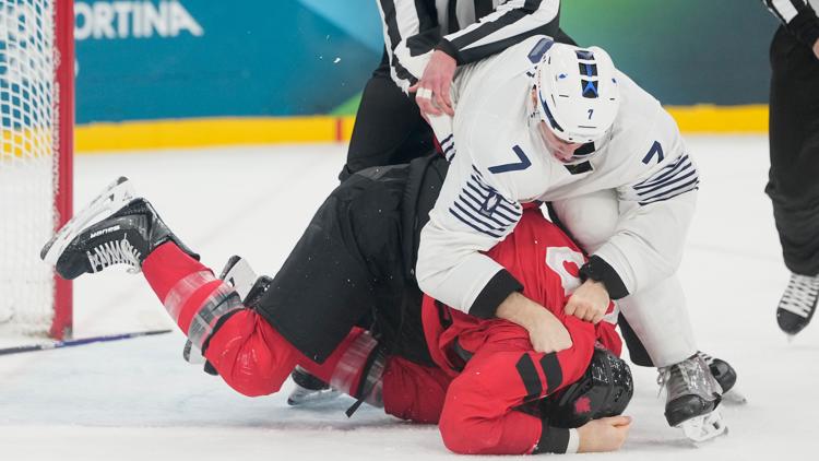 French player who fought Canadas Tom Wilson has been suspended for the rest of the Olympics