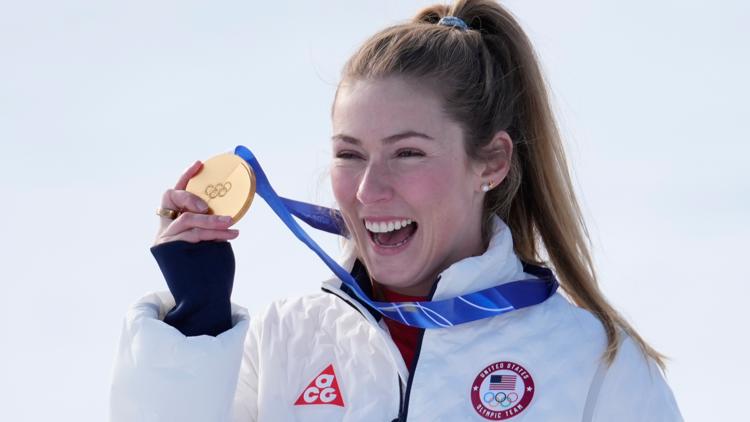 Mikaela Shiffrin remembers her late father after winning Olympic slalom gold
