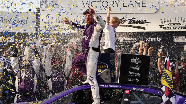 Tyler Reddick wins at Darlington in 4th NASCAR win this season for Michael Jordan’s team