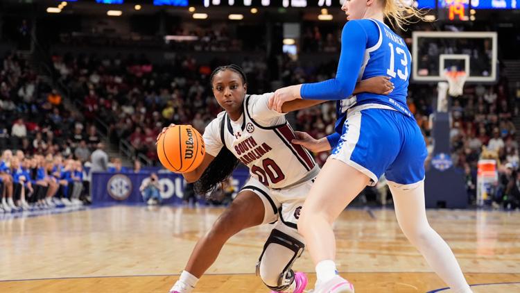 USC opens SEC Tournament title defense with 87 64 rout of No 17 Kentucky