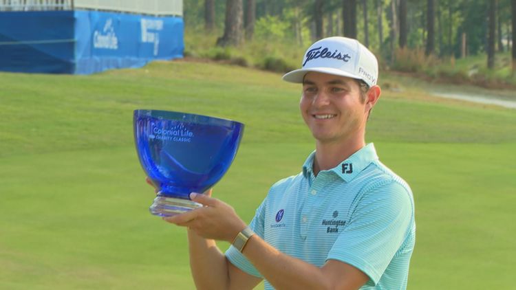 Cole Sherwood wins the Colonial Life Charity Classic