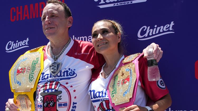 Chestnut devours 66 dogs for 18th hot dog crown