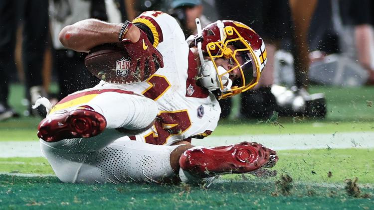 Williams scores his first NFL touchdown for the Washington Commanders